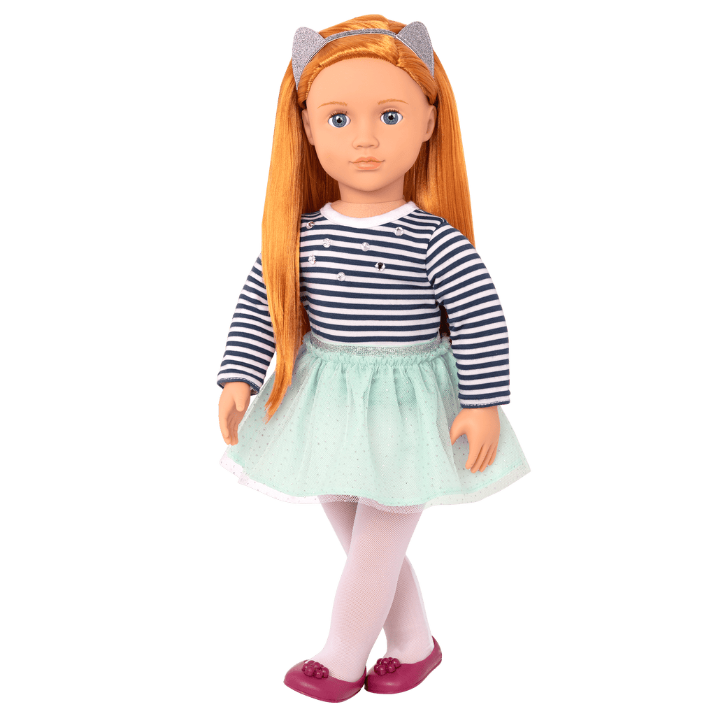 Our Generation Toys Our Generation Doll Arlee With Striped Top & Tutu
