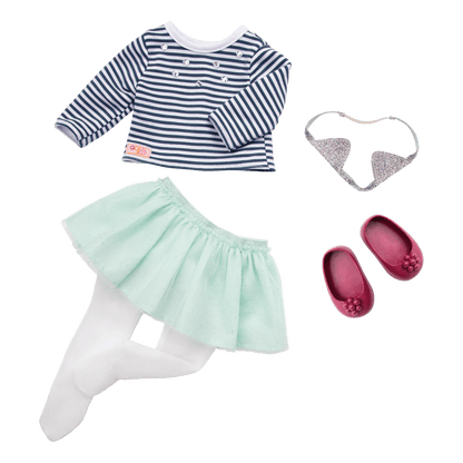 Our Generation Toys Our Generation Doll Arlee With Striped Top & Tutu