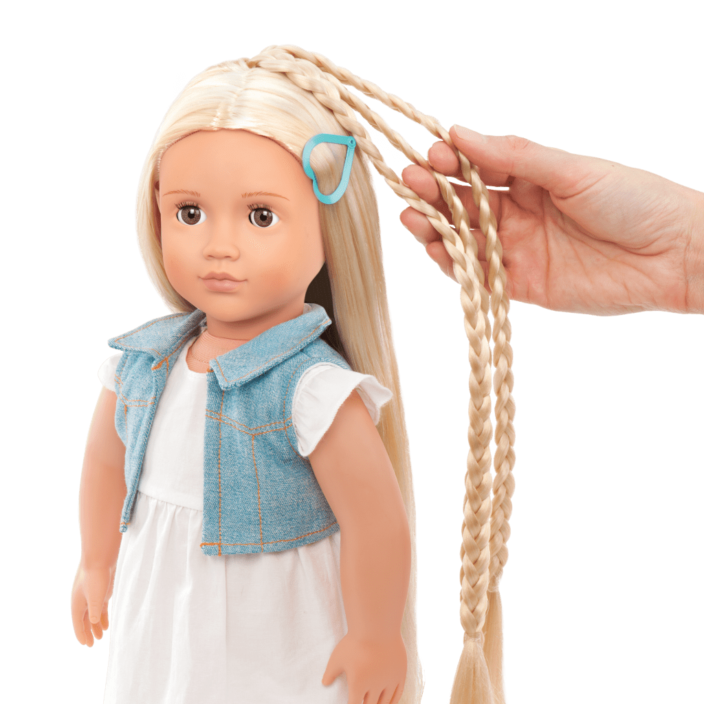 Our Generation Toys Our Generation Hair Grow Doll, Blond - Phoebe with Striped Ribbon