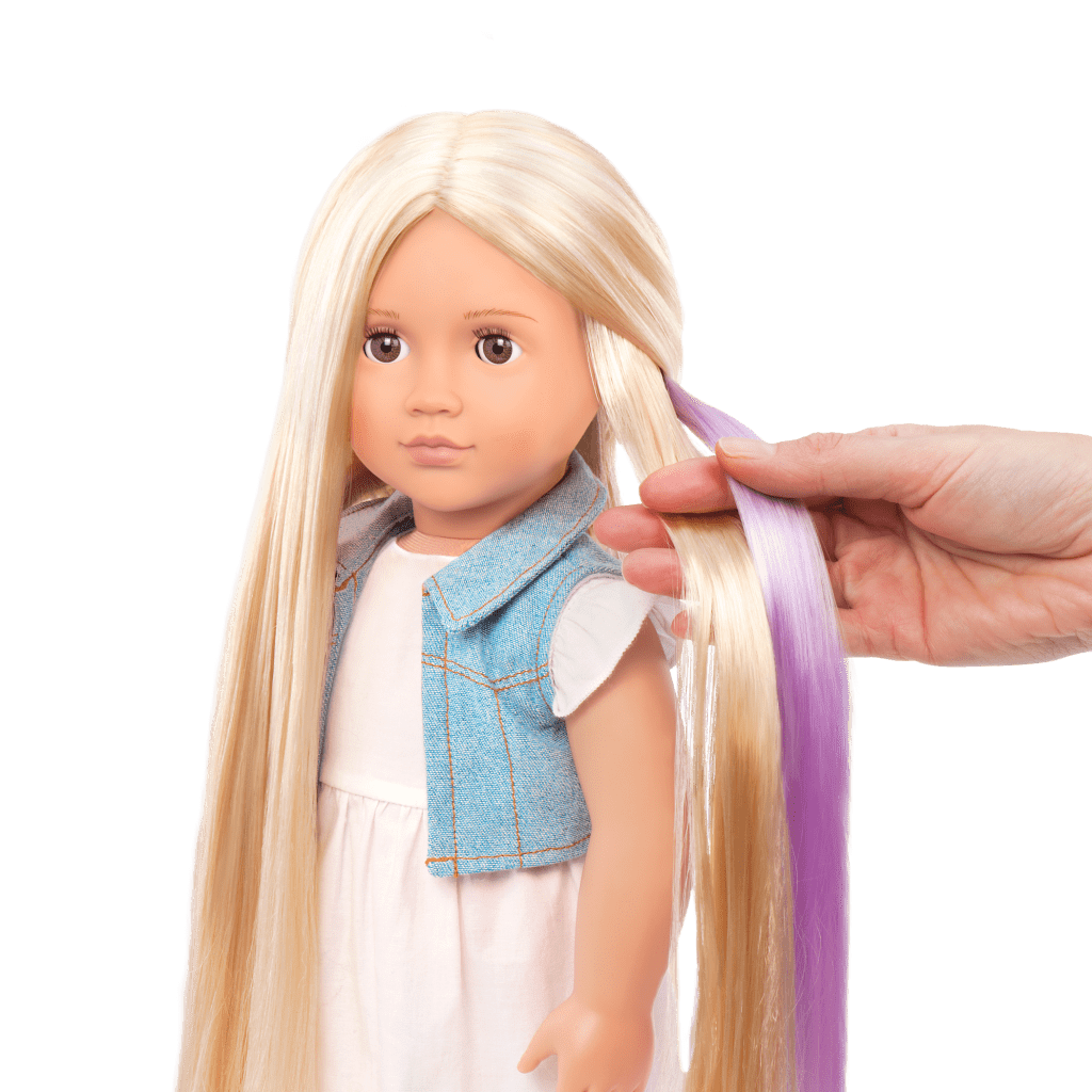 Our Generation Toys Our Generation Hair Grow Doll, Blond - Phoebe with Striped Ribbon