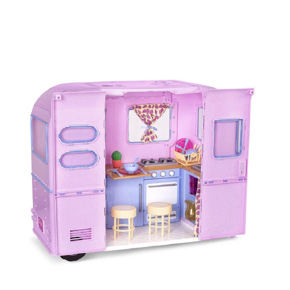 Our Generation Toys Our Generation, R.V. Seeing You Camper Trailer Playset for 18-inch Dolls
