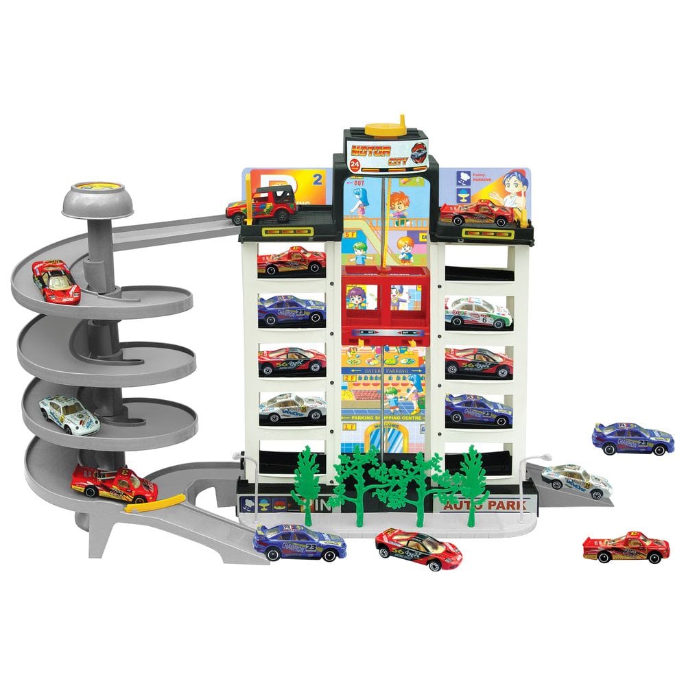 P.joy Toys P.Joy Motor City Garage With 4 Cars