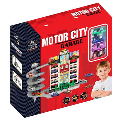 P.joy Toys P.Joy Motor City Garage With 4 Cars