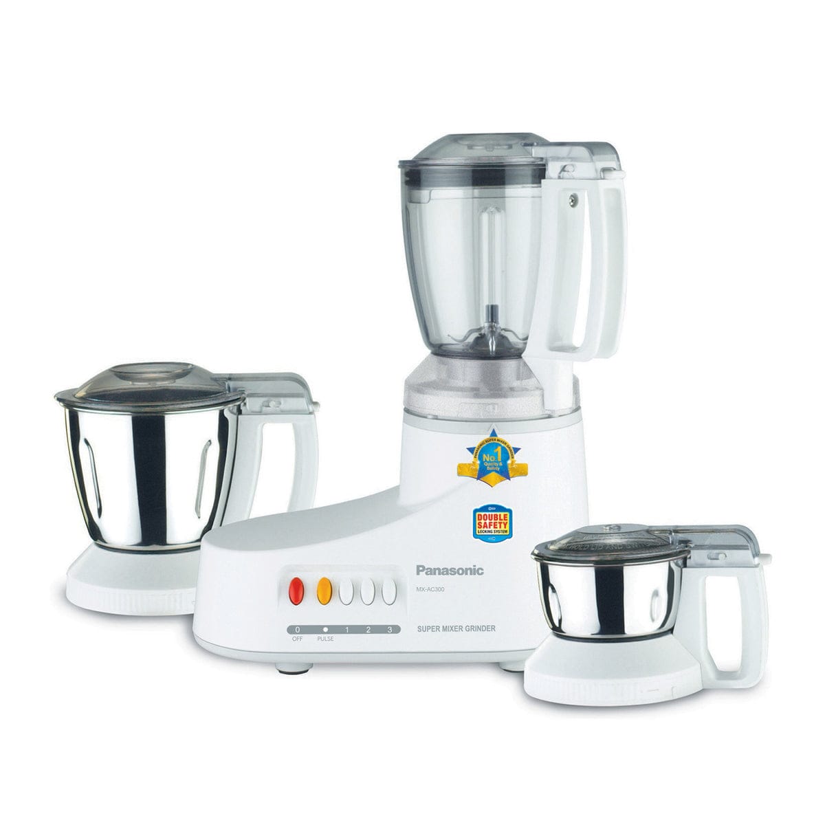 Panasonic Home and Kitchen Panasonic Mixer Grinder | White | 3 Jars | 360 W