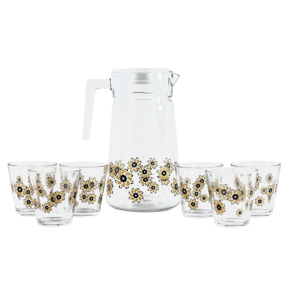 Pasabahce h On - Pasabahce 1106689 Golden Wind 7pc Beverage set - (PB-96689-GW)