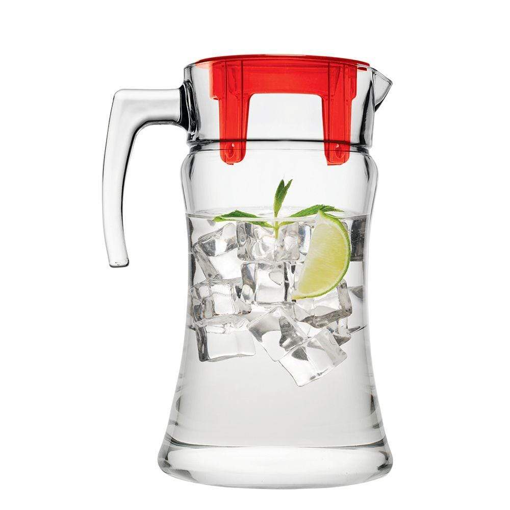 Pasabahce Home & Kitchen On - Pasabahce 1070543 Azur Jug w/Lid Red 1400CC - (PB-43018R)