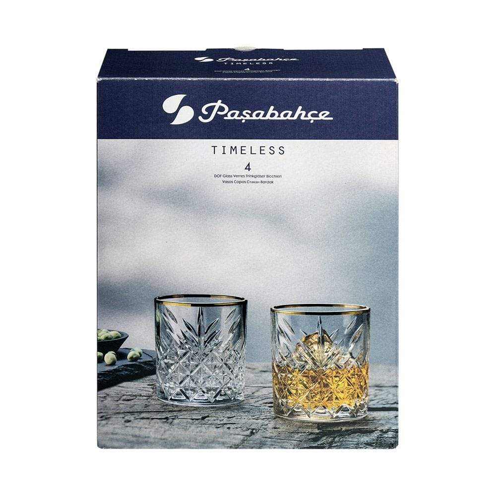 Pasabahce Home & Kitchen On - Pasabahce 1100776 Timeless Tumbler 345CC 4pc Set Gold - (PB-52790)