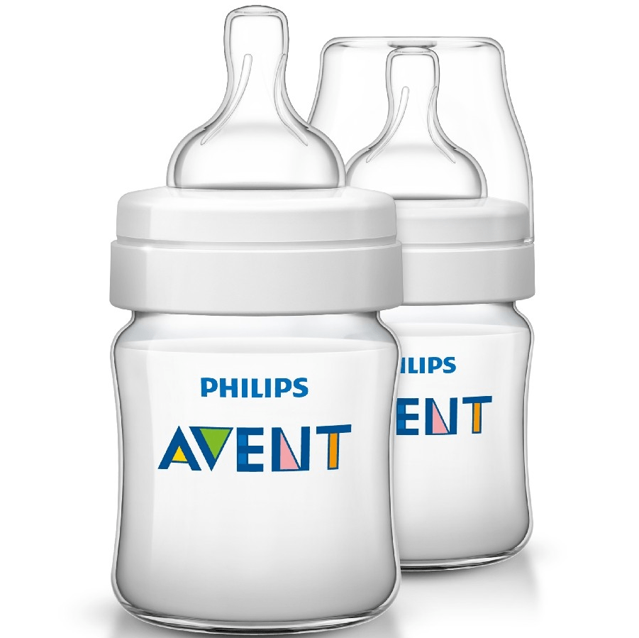 Philips Avent Babies Philips Avent Classic Plus Bottle 125ml - 2 Pack