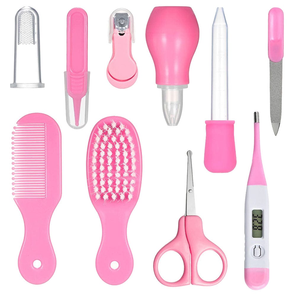 Pikkaboo Babies Baby Care 10-Piece Grooming Kit - Pink