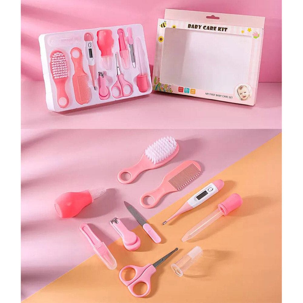 Pikkaboo Babies Baby Care 10-Piece Grooming Kit - Pink