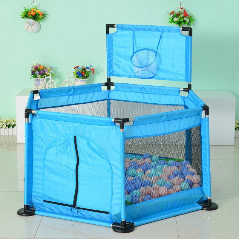 Pikkaboo Babies My Fun Play Portable Playpen with 30 Free balls - Blue