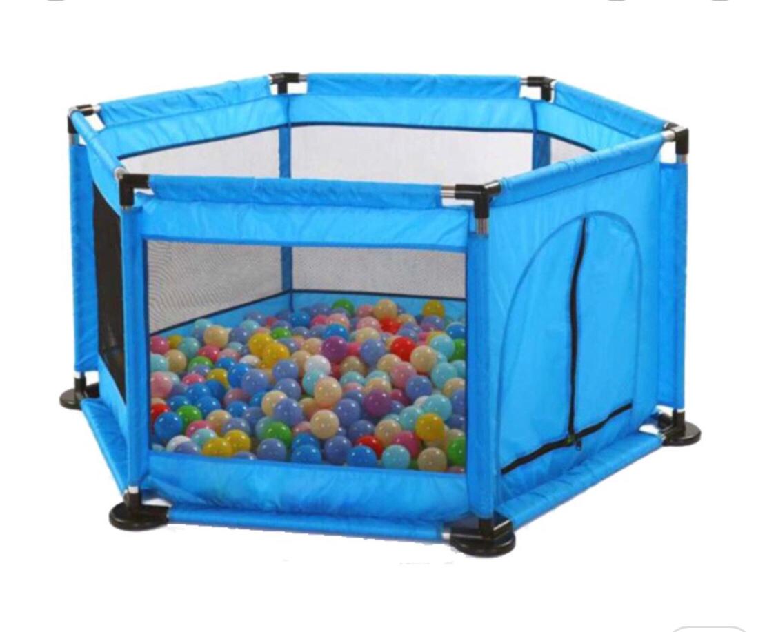 Pikkaboo Babies My Fun Play Portable Playpen with 30 Free balls - Blue