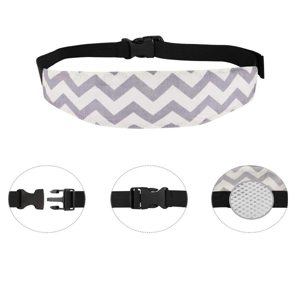 Pikkaboo Babies NapSafe Car Seat Safety Head Support- Chevron