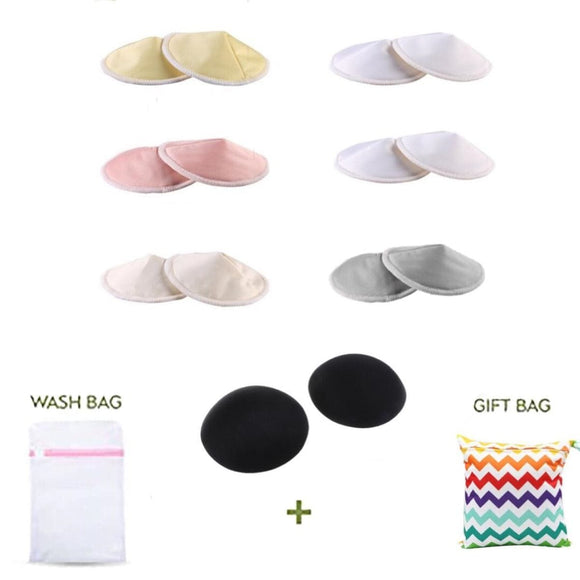 Pikkaboo Babies Pikkaboo 14 Pcs Organic 3D Washable Breast Pads + Laundry Bag and Storage Bag