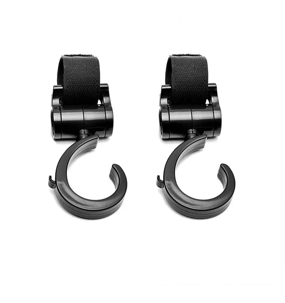 Pikkaboo Babies Pikkaboo - 2pcs Multi Purpose 360 Swivel Hooks - Black