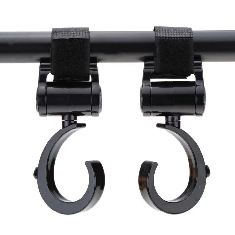 Pikkaboo Babies Pikkaboo - 2pcs Multi Purpose 360 Swivel Hooks - Black