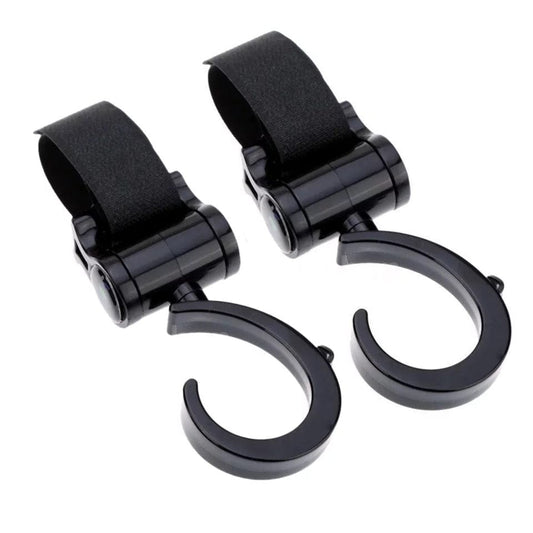 Pikkaboo Babies Pikkaboo - 2pcs Multi Purpose 360 Swivel Hooks - Black