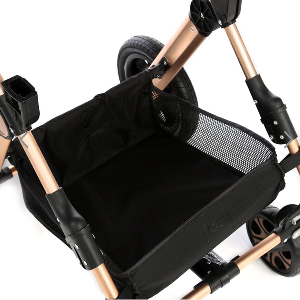 Pikkaboo Babies Pikkaboo - 3in1 Luxury Pram Stroller - Black