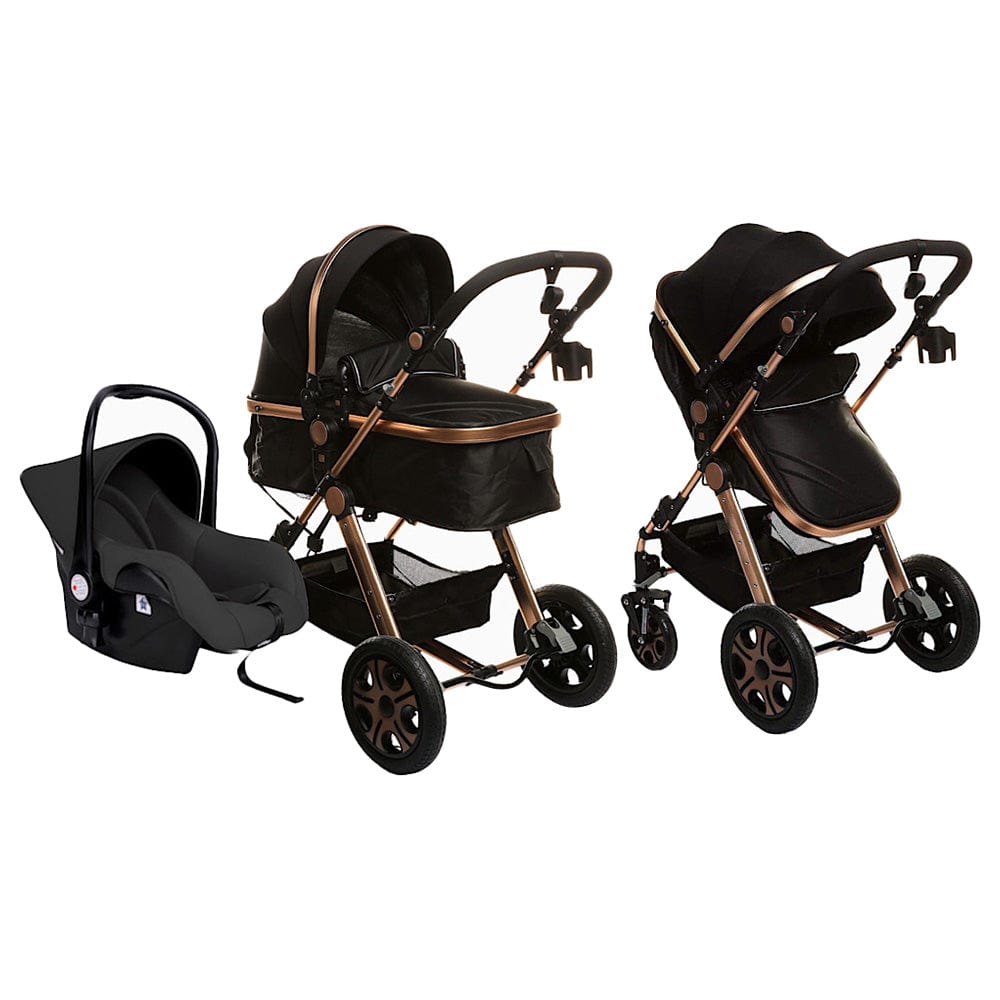Pikkaboo Babies Pikkaboo - 4in1 Luxury Stroller Travel System - Black