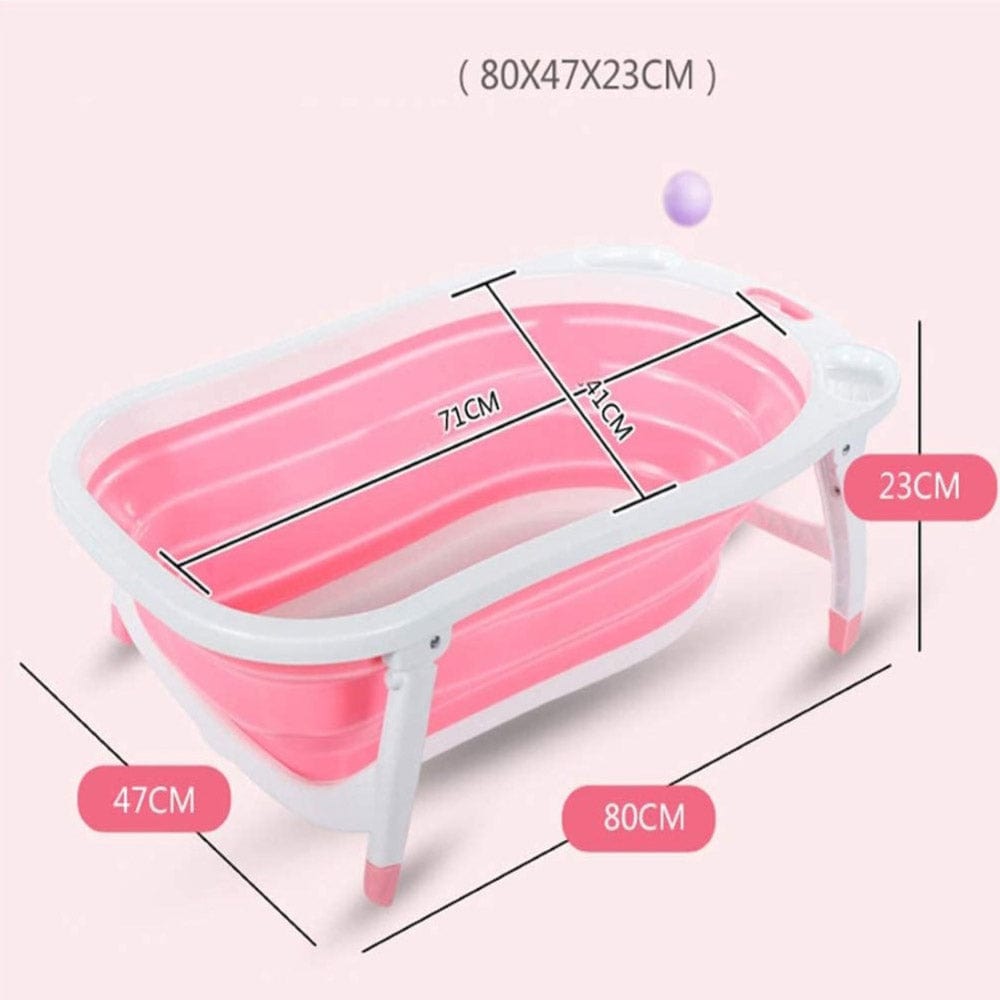 Pikkaboo Babies Pikkaboo Baby Foldable Portable Non-Slip Bath Tub - Pink