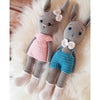Pikkaboo Babies Pikkaboo - Crochet Bunny Tieback Clips Pair - Pink & Blue