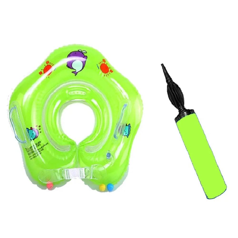 Pikkaboo Babies Pikkaboo - Iswimsafe Infant Neck Floater Green with Inflator