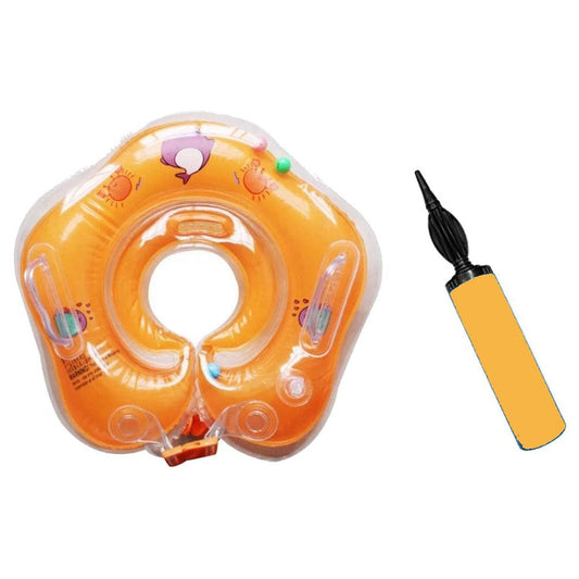 Pikkaboo Babies Pikkaboo - Iswimsafe Infant Neck Floater Orange with Inflator