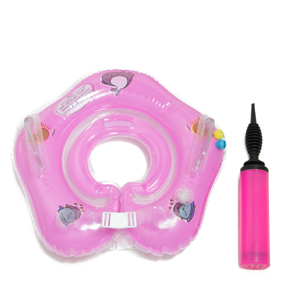 Pikkaboo Babies Pikkaboo - Iswimsafe Infant Neck Floater Pink with Inflator