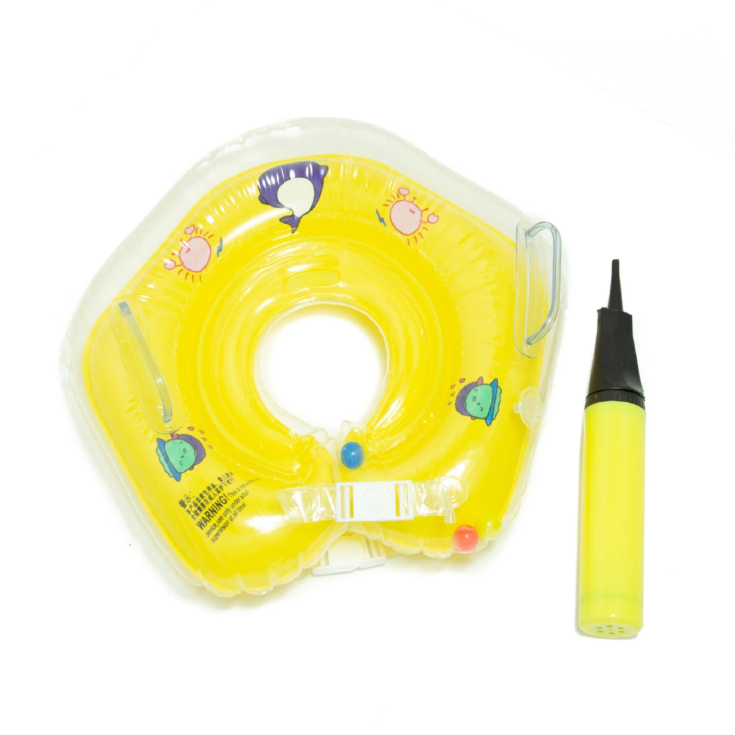 Pikkaboo Babies Pikkaboo - Iswimsafe Infant Neck Floater Yellow with Inflator