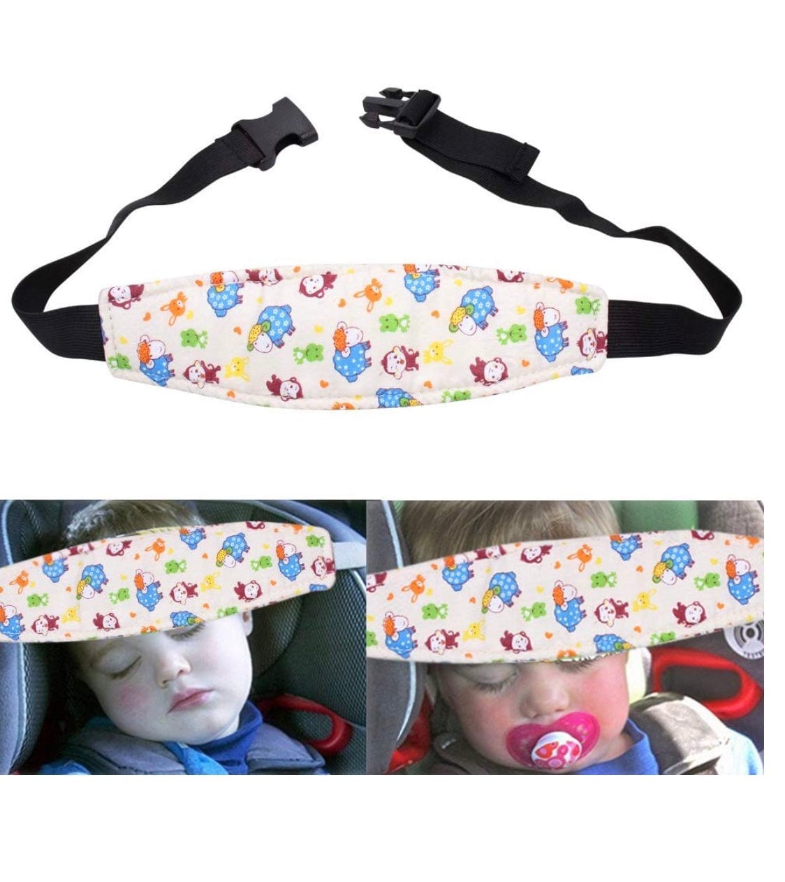 Pikkaboo Babies Pikkaboo - NapSafe Car Head Support - Animal Love