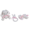 Pikkaboo Babies Pikkaboo - SnuggleandPlay Soft Crocheted Bunny set - White and Pink