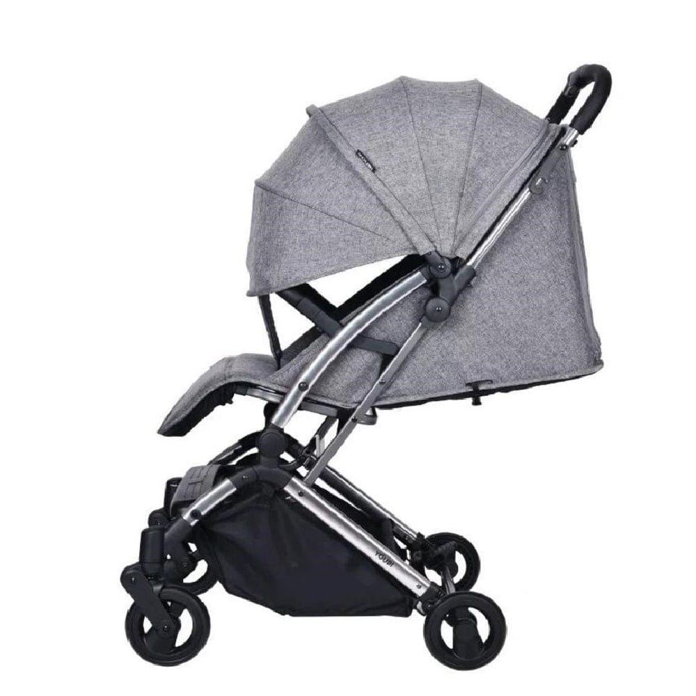 Pikkaboo Babies Youbi Toddler German Travel Light Stroller-Grey with New Born Attachment