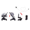Pikkaboo Babies Youbi Toddler German Travel Light Stroller-Grey with New Born Attachment