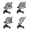 Pikkaboo Babies Youbi Toddler German Travel Light Stroller-Grey with New Born Attachment