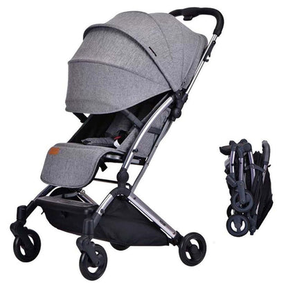 Pikkaboo Babies Youbi Toddler German Travel Light Stroller-Grey with New Born Attachment