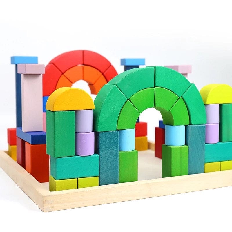 Pikkaboo Toys Pikkaboo Woody Buddy - Arches Building Set