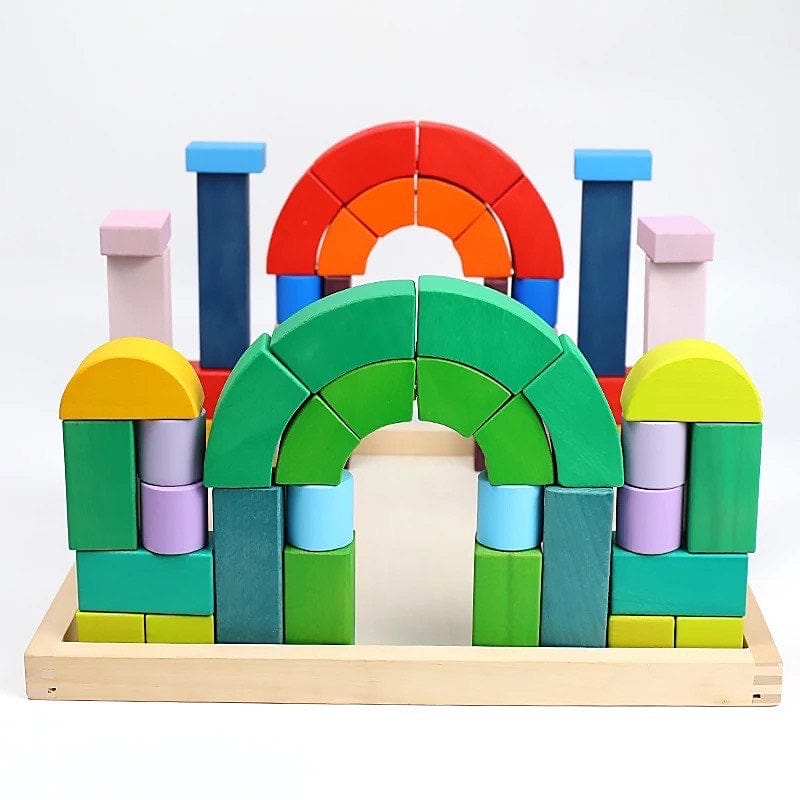 Pikkaboo Toys Pikkaboo Woody Buddy - Arches Building Set