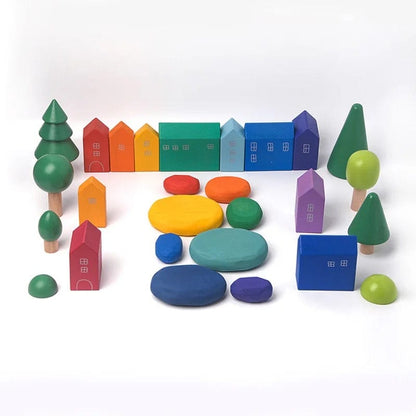 Pikkaboo Toys Pikkaboo Woody Buddy - Rainbow Houses