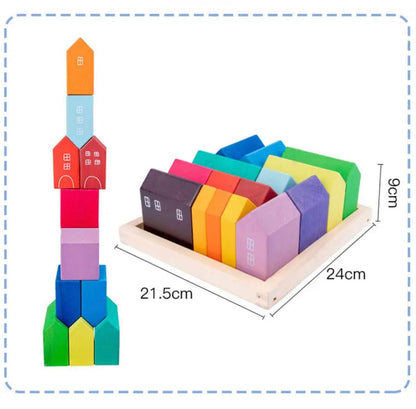 Pikkaboo Toys Pikkaboo Woody Buddy - Rainbow Houses