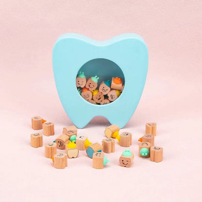 Pikkaboo Toys Pikkaboo Woody Buddy - Teeth Keepsakes - Blue