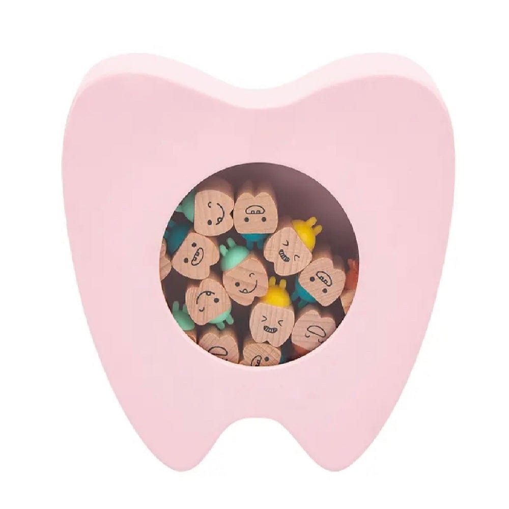 Pikkaboo Toys Pikkaboo Woody Buddy - Teeth Keepsakes - Pink