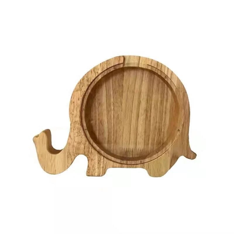 Pikkaboo Toys Woody Buddy - Animals Shape Piggy Banks - Elephant