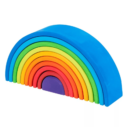 Pikkaboo Toys Woody Buddy - Large Rainbow Stacker