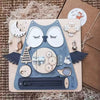 Pikkaboo Toys Woody Buddy - Mrs. Owl busy board - Blue