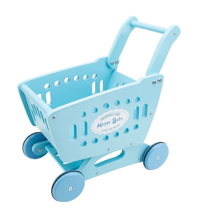 Pikkaboo Toys Woody Buddy - Supermarket Trolley - Blue