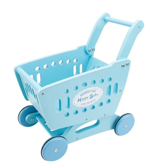 Pikkaboo Toys Woody Buddy - Supermarket Trolley - Blue