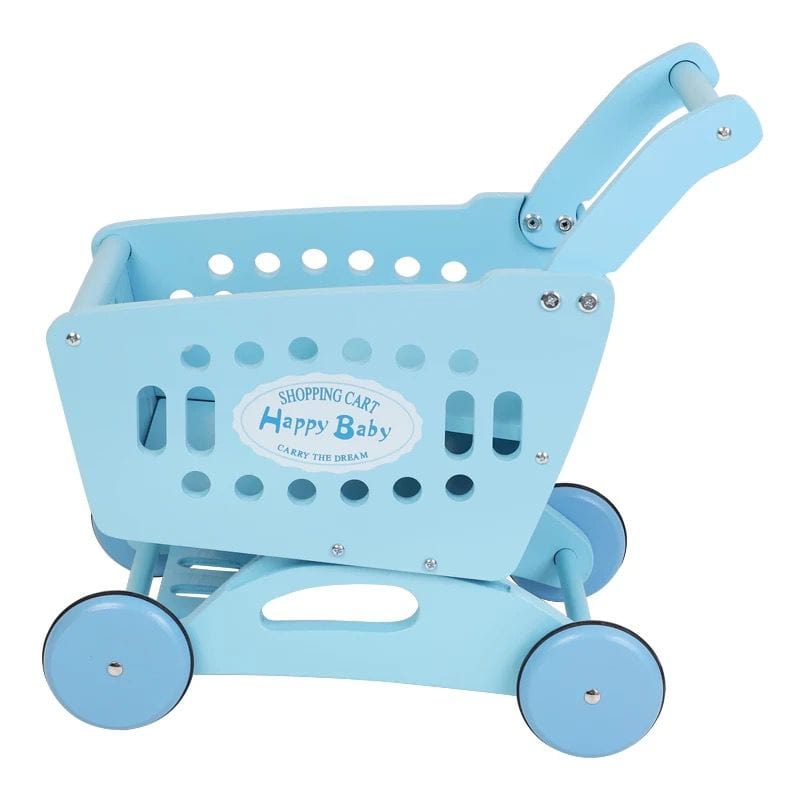 Pikkaboo Toys Woody Buddy - Supermarket Trolley - Blue