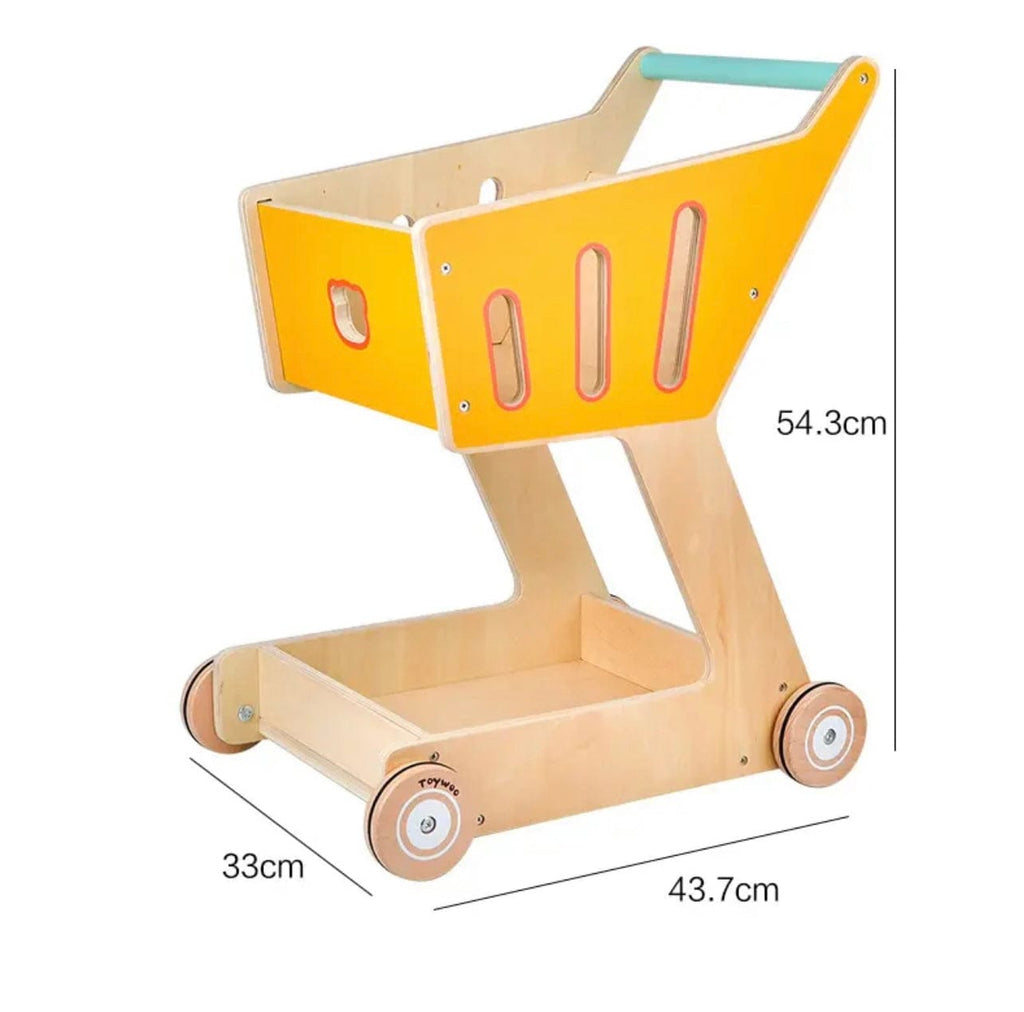Pikkaboo Toys "Woody Buddy - Supermarket Trolley for the bigger kids - Orange