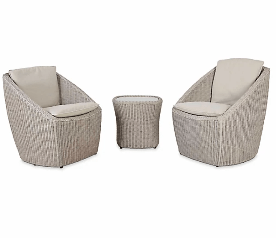 Pilares Outdoor Pilares Rattan Effect 2 Seater Coffee Set