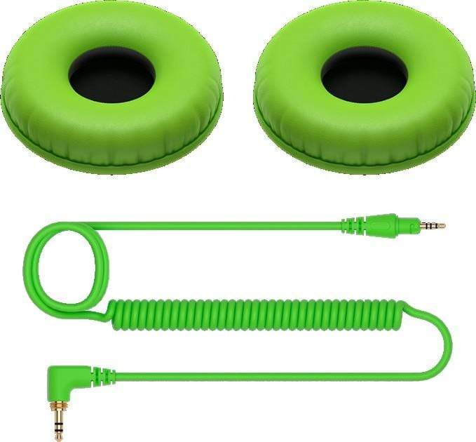 Pioneer DJ Music Accesories HC-CP08-G Green Cable & Earpads for HDJ-CUE1